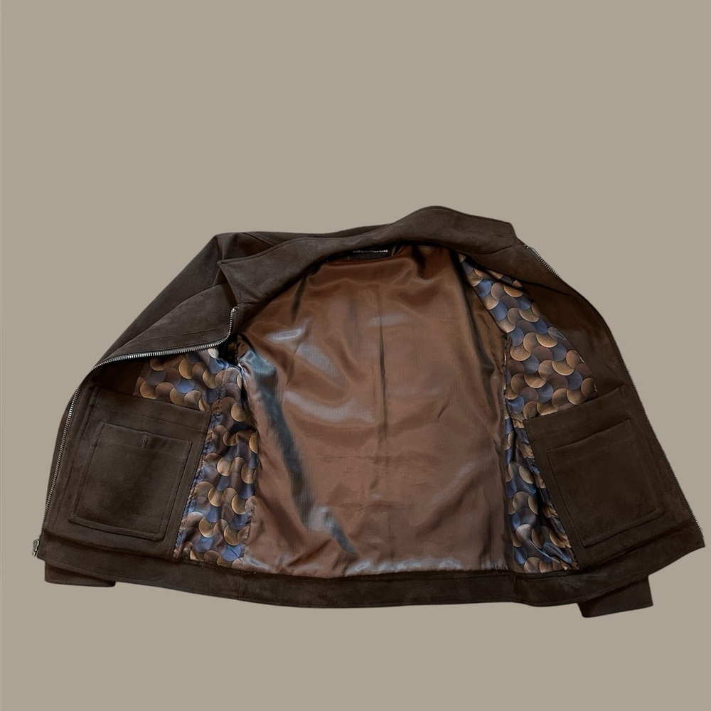 Hart Schaffner Marx Brown Faux Suede Jacket, men’s size M - Picture 4 of 6